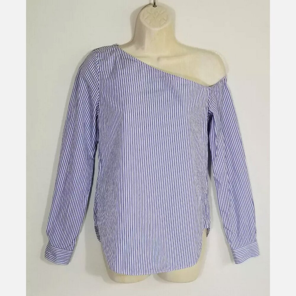 THEORY Ulrika-Dalton Stripe Shirt Top Blouse 6040E1M